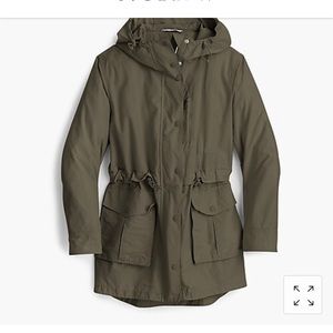 J. Crew Military Green Rain Coat